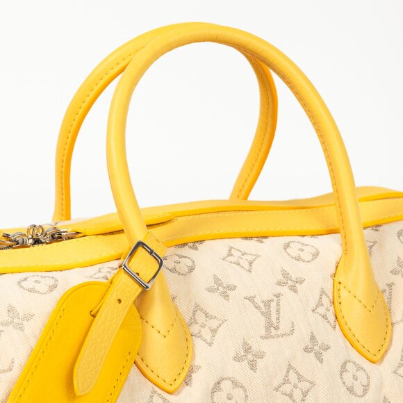Louis Vuitton SS/12 Squat MM Denim Jaune Handbag - Picture 9 of 15